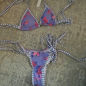 Hello Molly Purple flower bathing suit